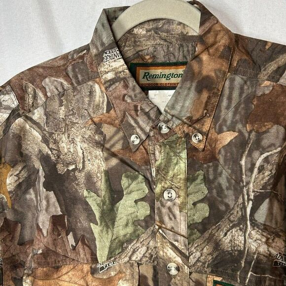 Remington Camouflage ButtonUp Outdoor Shirt L/XL Advantage Timber Edition vented - Picture 5 of 14